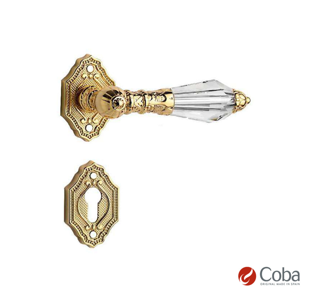 Bronces Coba Lever Handle w Crystal Art 5350 G 
