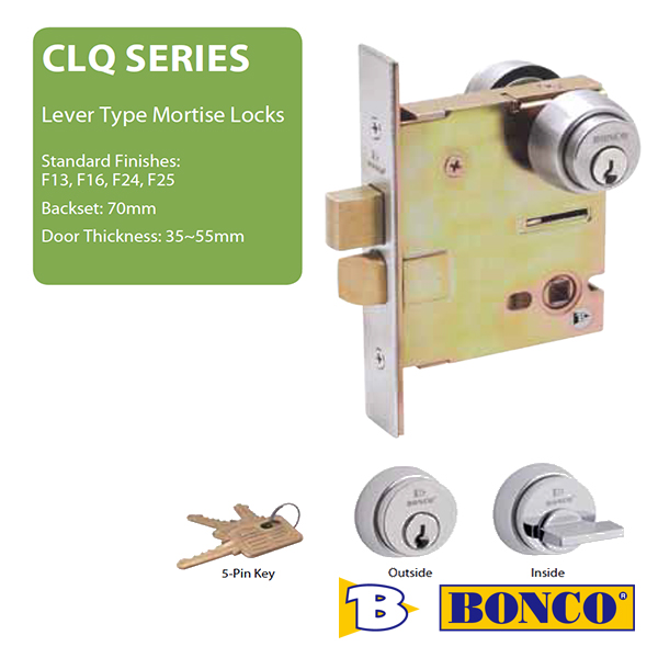 Lever Type Mortise Lock Bonco CLQ 05 