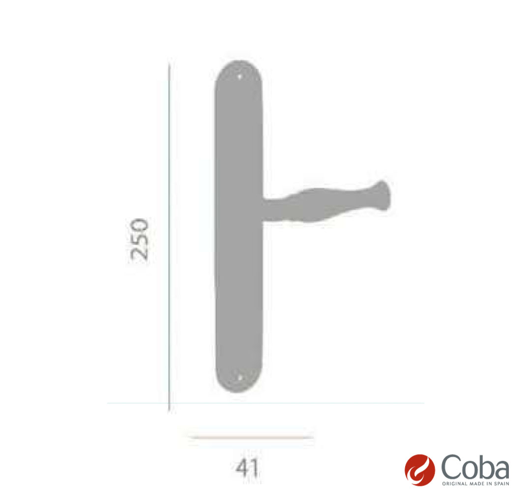 Bronces Coba Lever Handle w Full Plate Art 450 