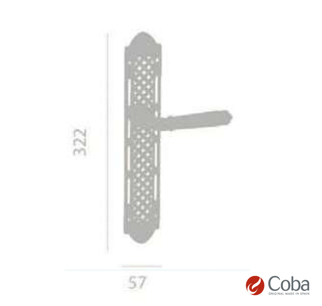 Bronces Coba Lever Handle w Full Plate Art 910 
