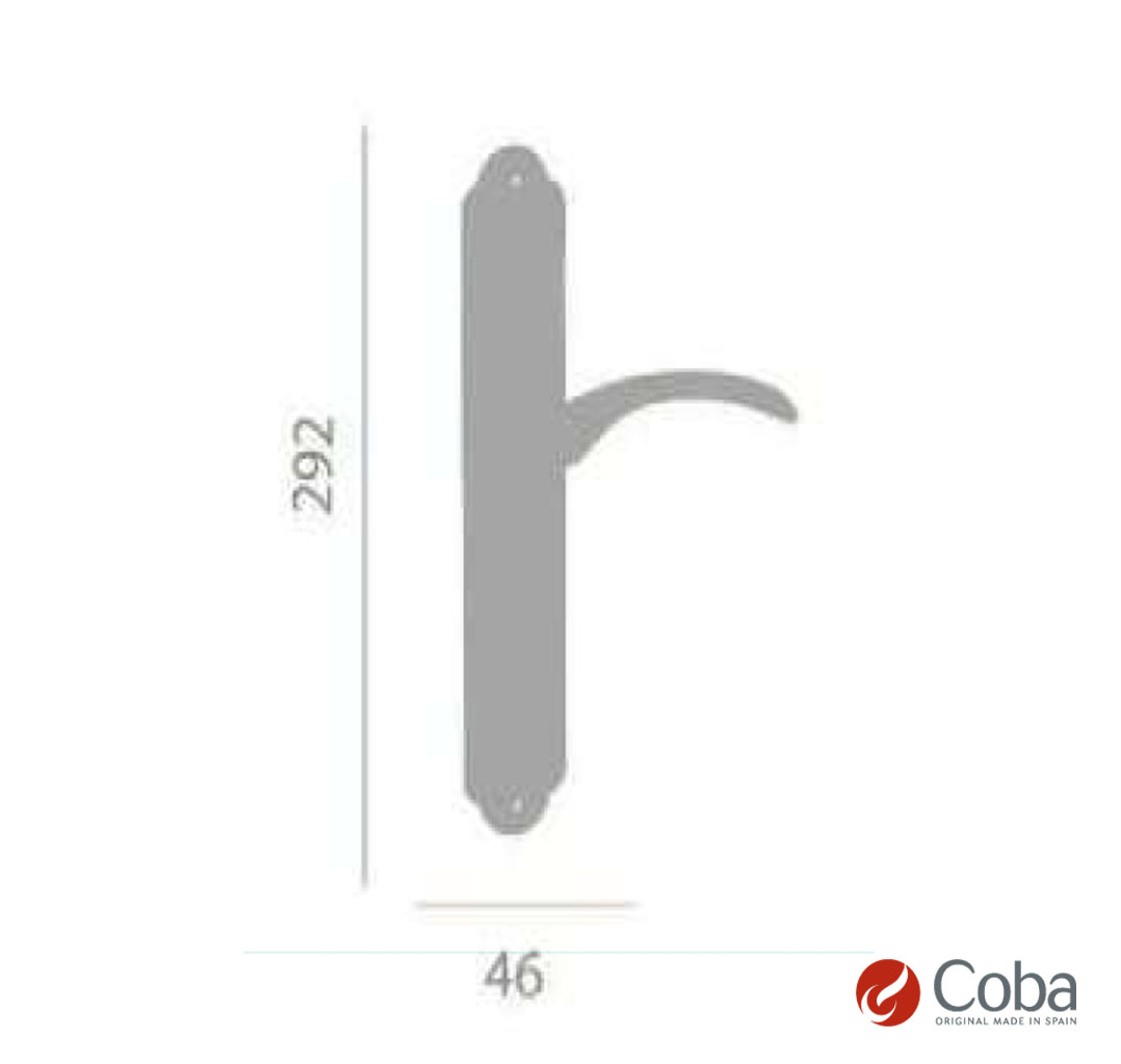 Bronces Coba Lever Handle w Full Plate Art 980 