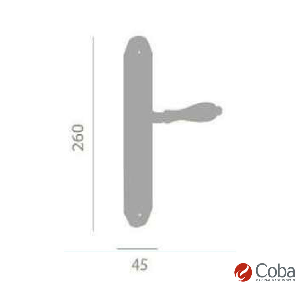 Bronces Coba Lever Handle w Full Plate Art 2750 