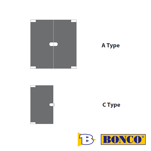 Glass Hook Lock (Outside with Key)(Inside with Thumbturn) Bonco PF116 05 
