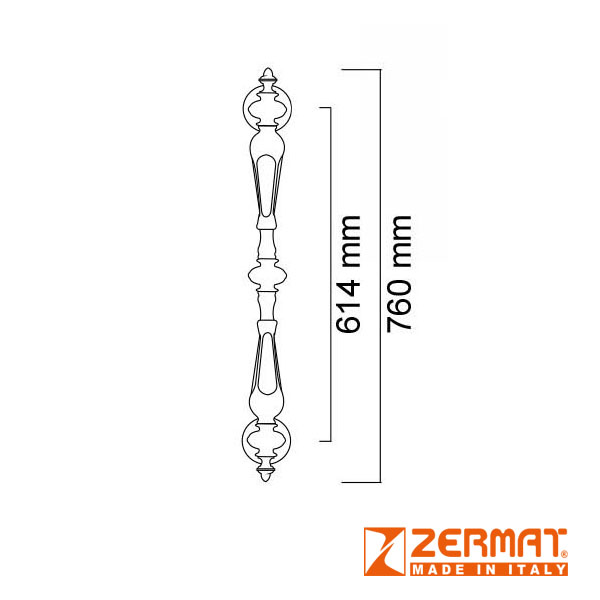 Zermat Ercolano Solid Brass Pull Handle