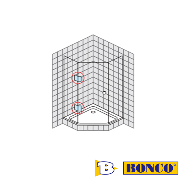 Shower Door Hinge (135 Degrees) Bonco GHC 04 N2 