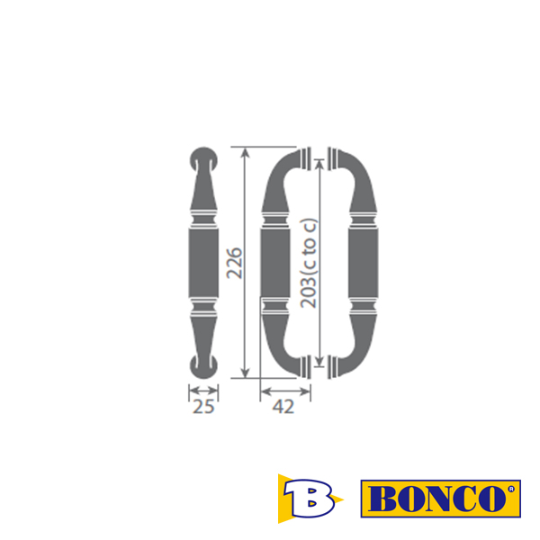 Pull Handle Bonco EHB016 01 Solid Brass 