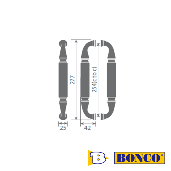 Pull Handle Bonco EHB016 02 Solid Brass 