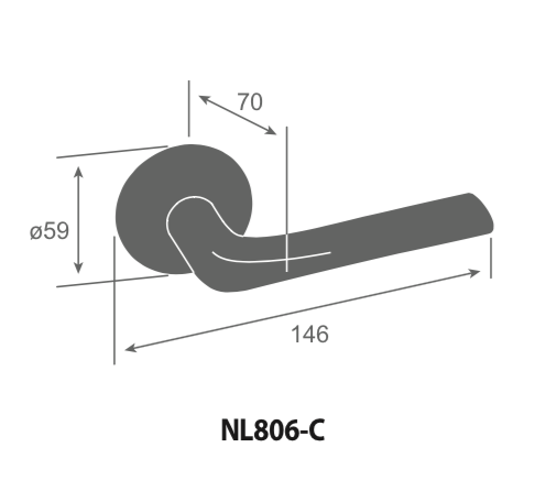 Solid Lever Handle Bonco NL806 